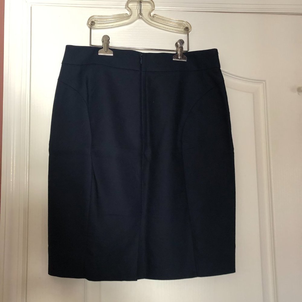 J. Crew Navy Pencil Skirt Size 8